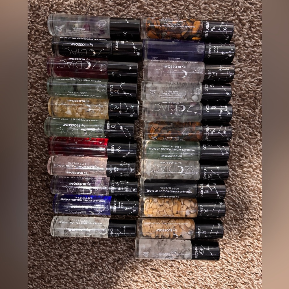 Zodiac lipgloss Rollerball Set